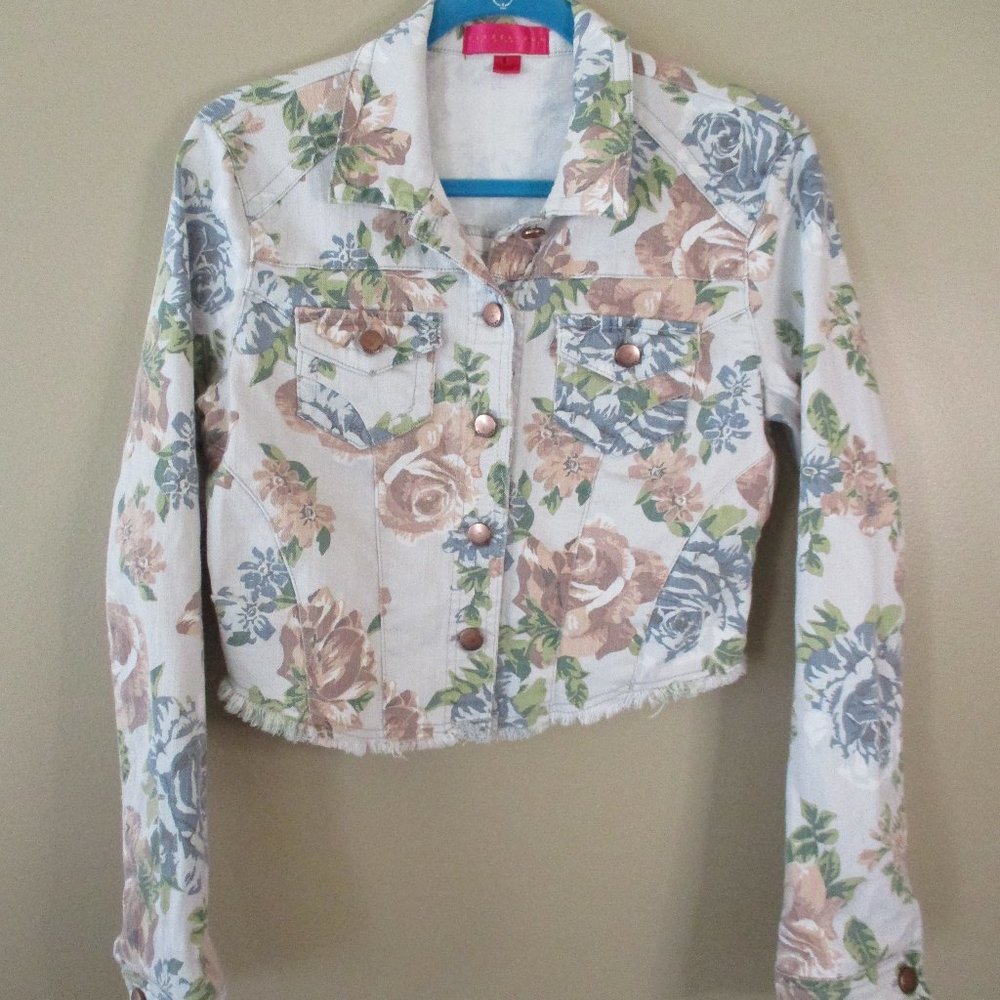 Tinseltown Floral Cropped Jacket Large